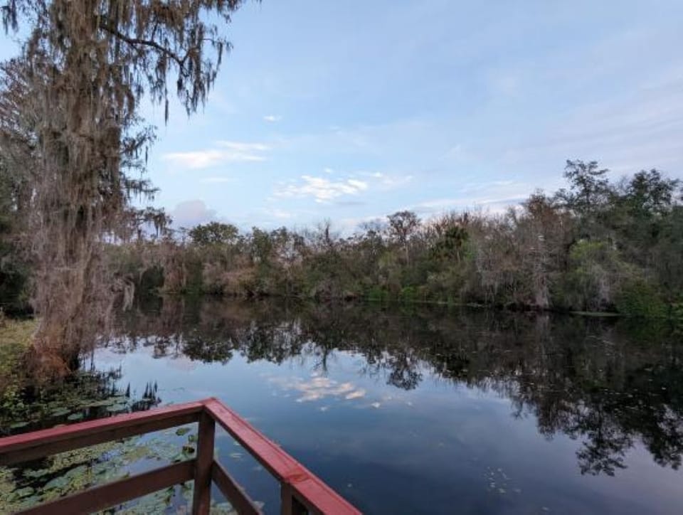 view of Hillsboro river from deck