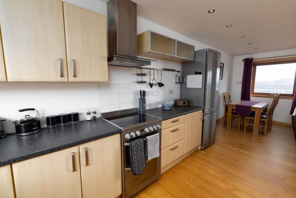 Fully-equipped open plan kitchen