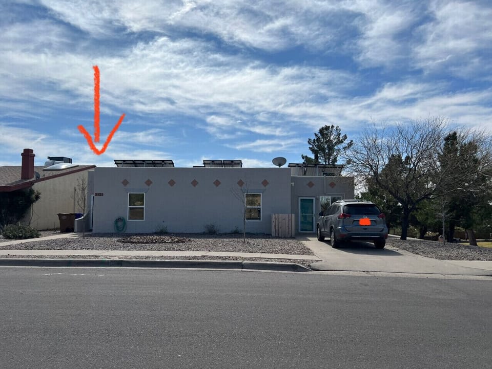 Parking and entrance