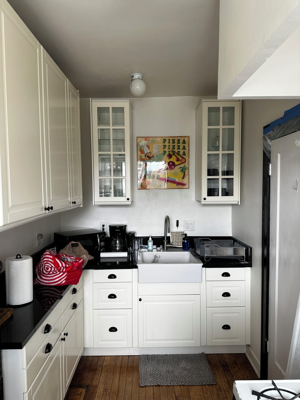 Kitchen sink and cabinets