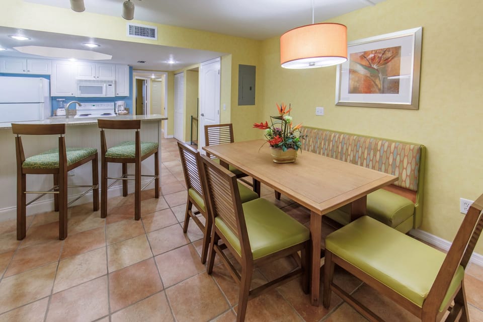 Share meals and laughs at the dining table.