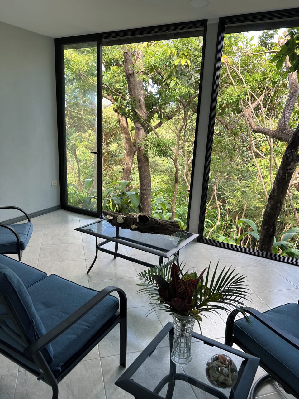 Living room jungle view 