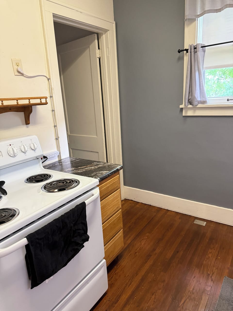 Door to basement laundry and back door