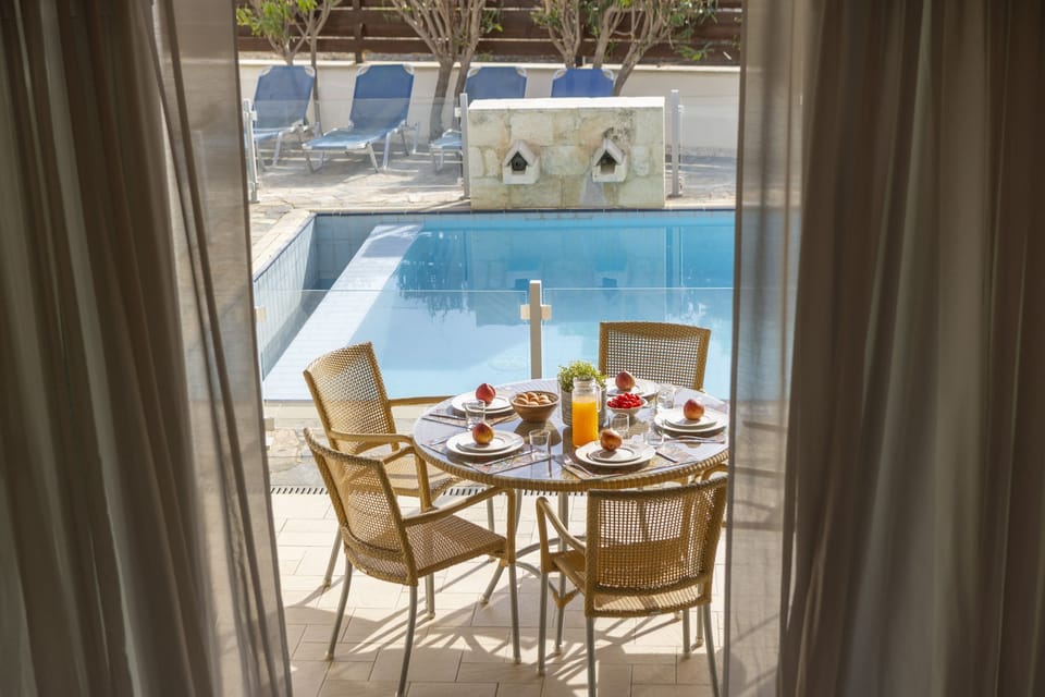 Fruit juice on the pool terrace