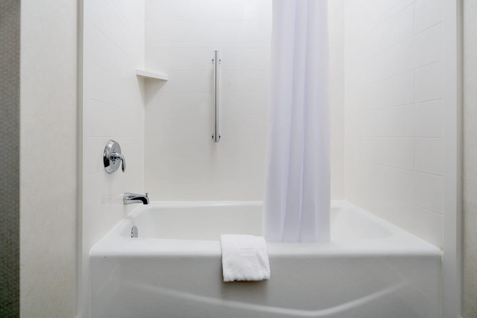 Room, 1 King Bed, Accessible, Non Smoking | Bathroom | Free toiletries, hair dryer, towels