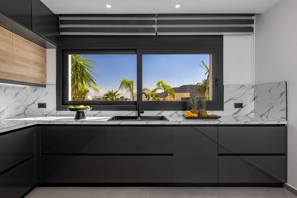Luxury Villa, 4 Bedrooms, Private Pool, Pool View | Private kitchen | Full-size fridge, microwave, oven, dishwasher