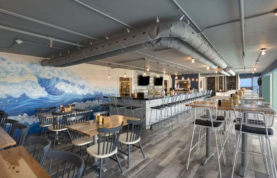 Gather for casual bites in a breezy, ocean-inspired bistro.
