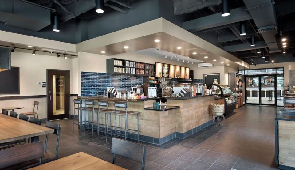 Start mornings with fresh coffee in a bright café.