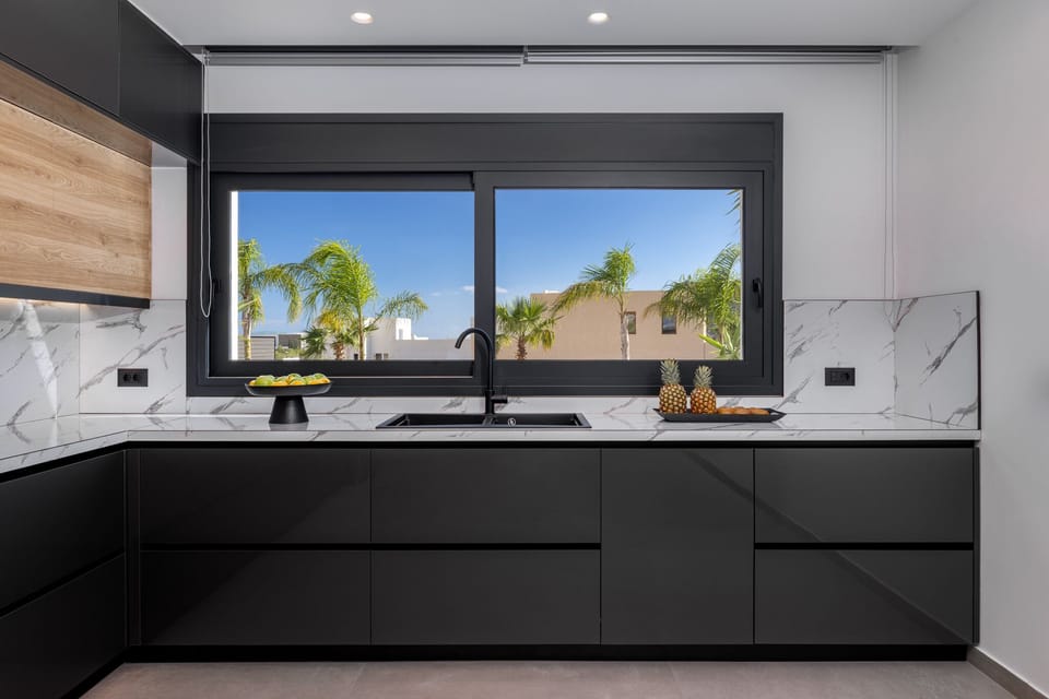Luxury Villa, 4 Bedrooms, Pool View | Private kitchen | Full-size fridge, microwave, oven, stovetop