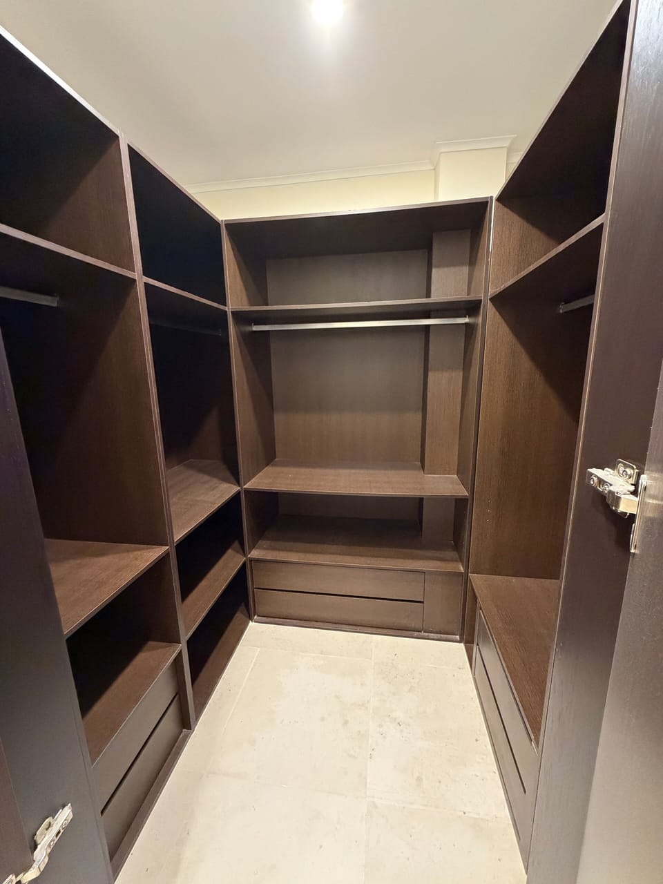 Walk-in Closet with safe in primary suite