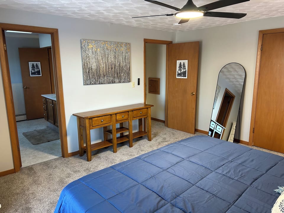 upstairs bathroom off of bedroom 1