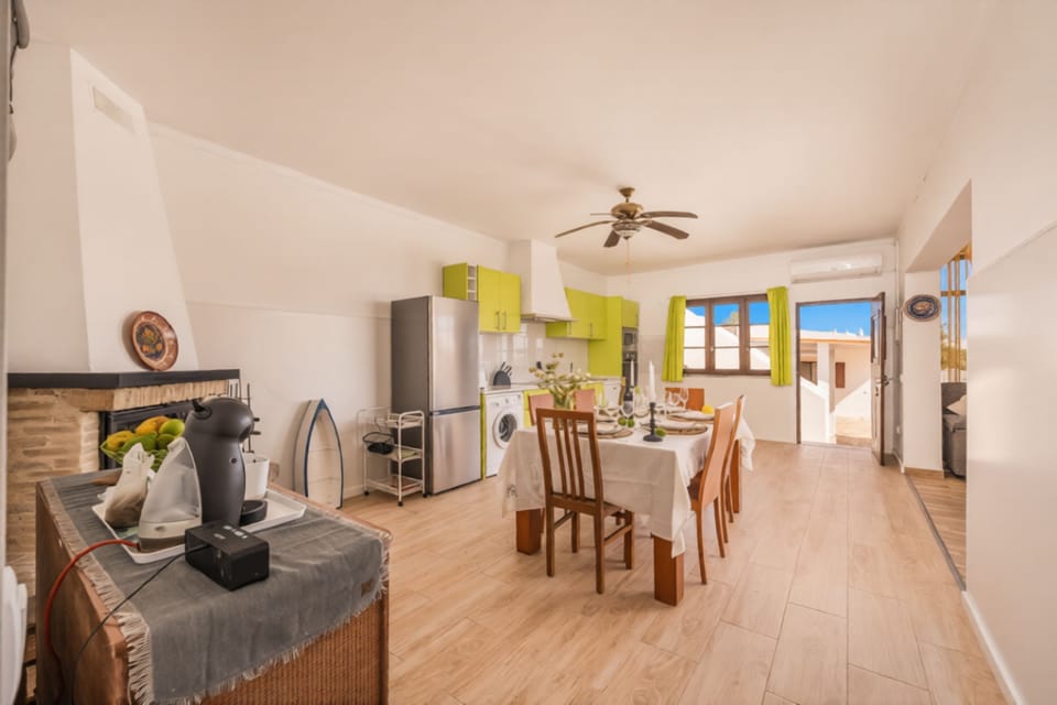 Open plan kitchen with outside terrace access