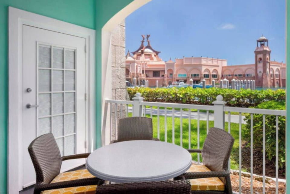 Furnished patio or balcony (view varies-assigned at check-in).