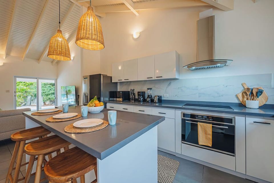 Open, bright kitchen made for easy cooking and hanging out.