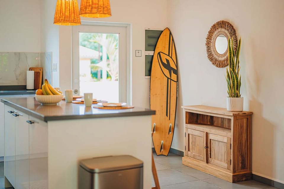 Modern, elegant decor. Adds charm to the property.