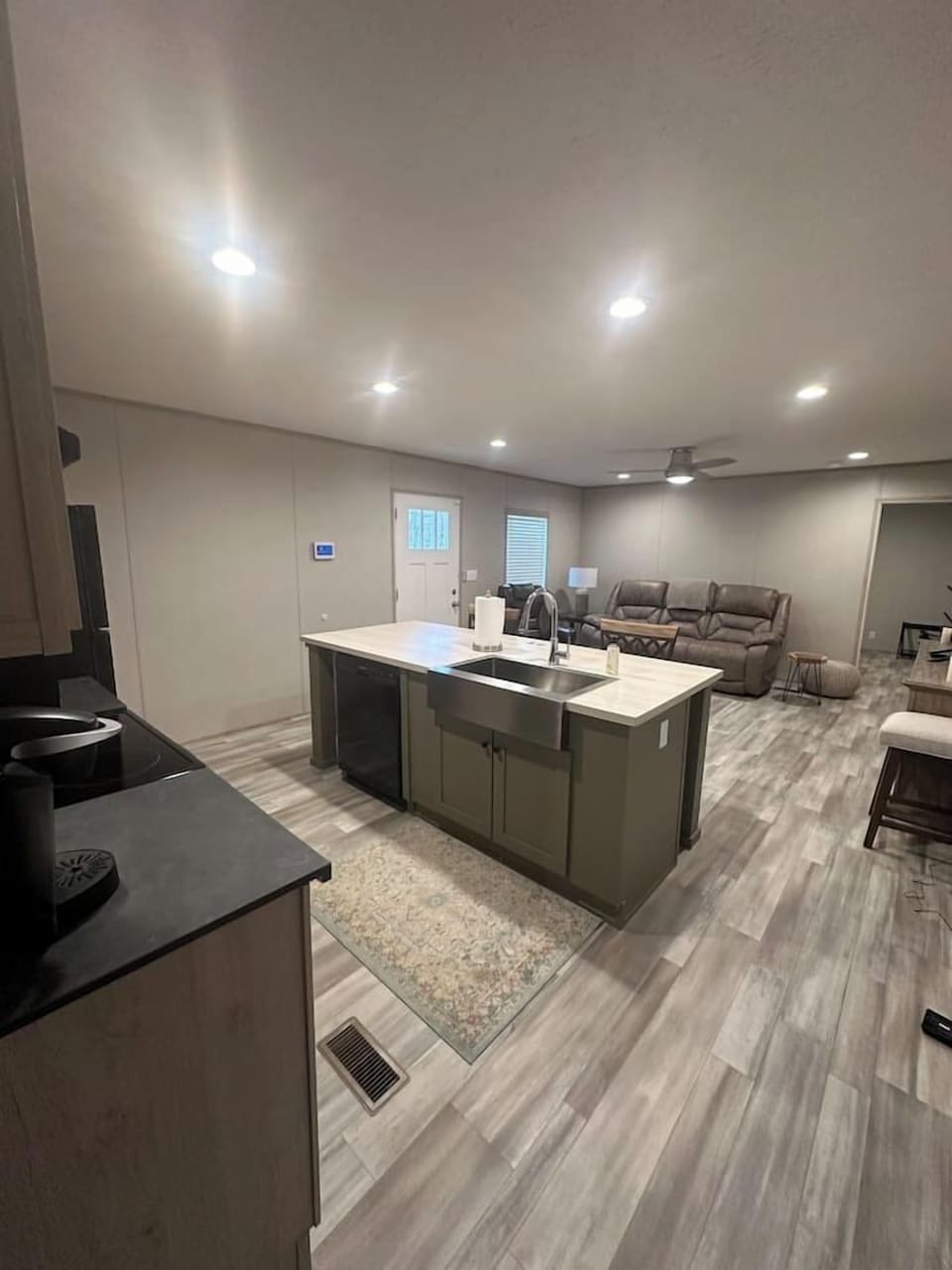 Kitchen open to living