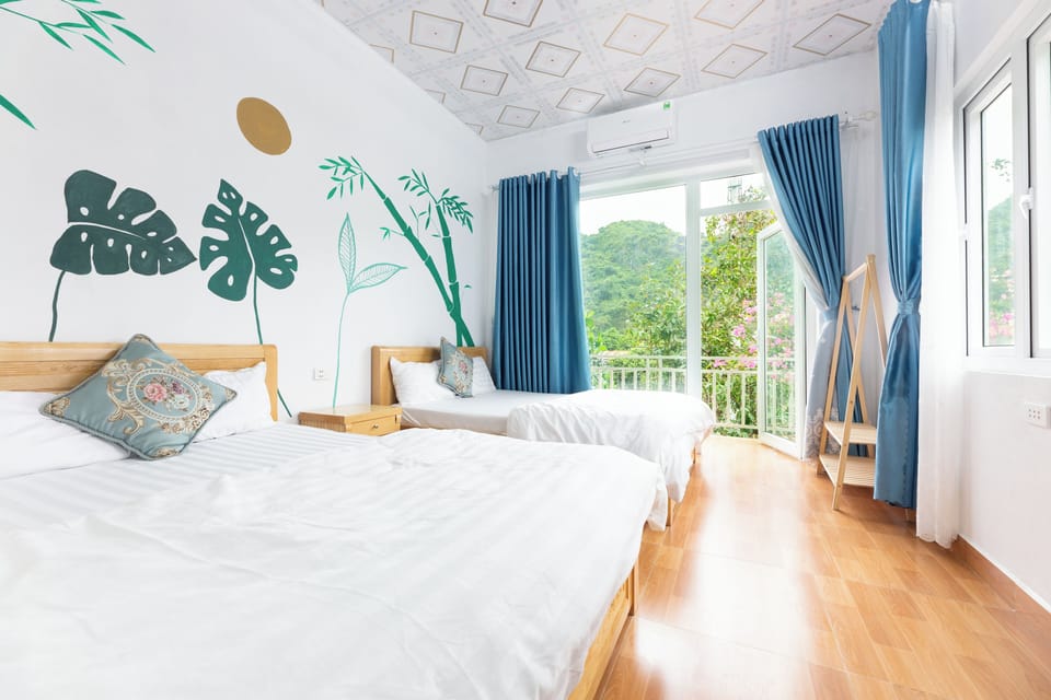 Deluxe Quadruple Room, 2 Double Beds | Desk, laptop workspace, soundproofing, free WiFi