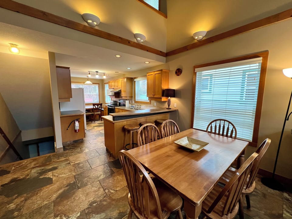 The Main level kitchen and dining.