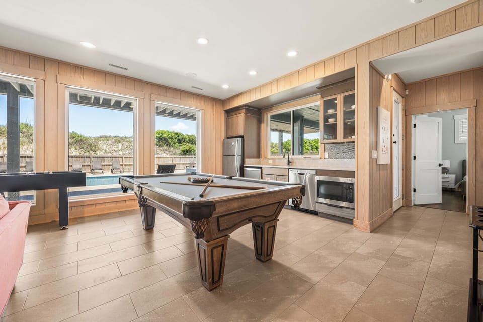 Pool Table in Recreation Room on First Level