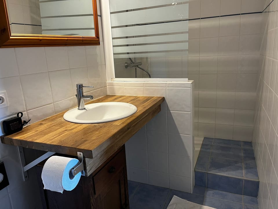 Comfort Double Room, Garden View | Bathroom | Shower, hair dryer, bathrobes, towels
