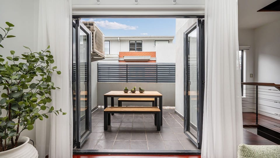 Balcony off the living room