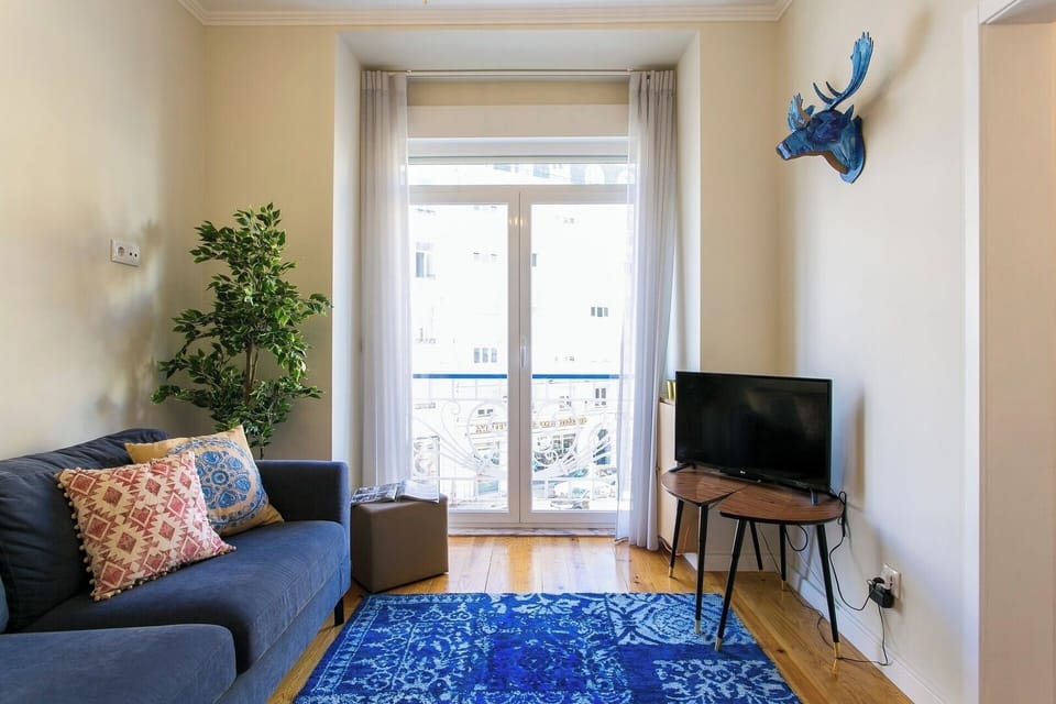 Living room with balcony!