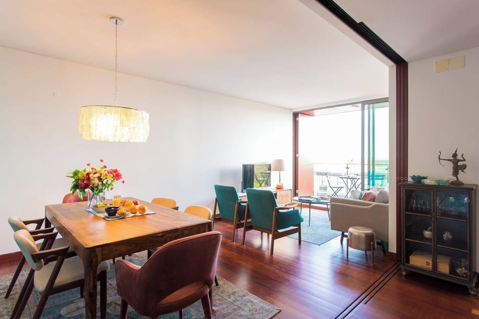 Dining room and living room!