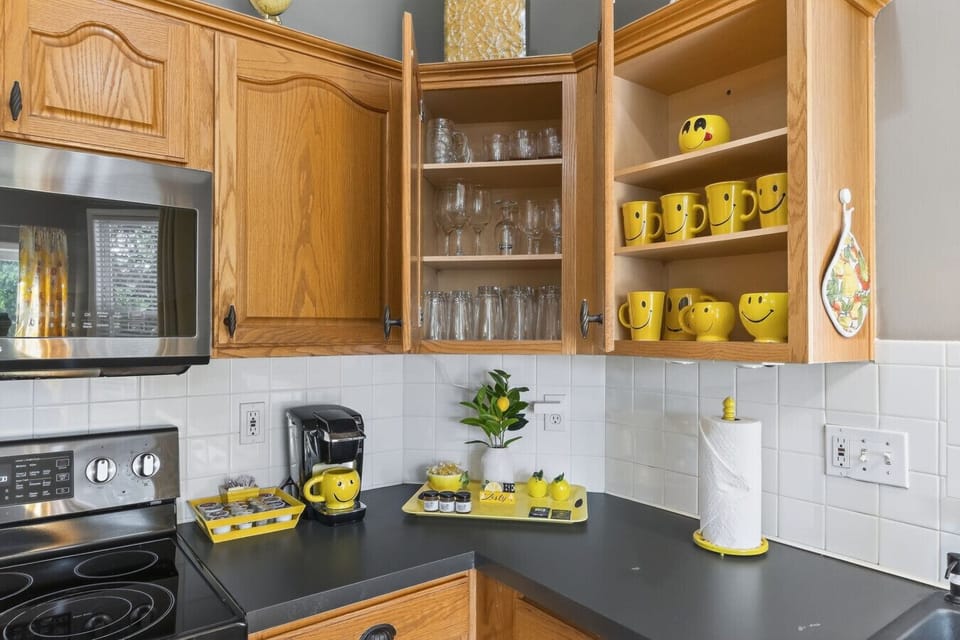 Fully stocked kitchen