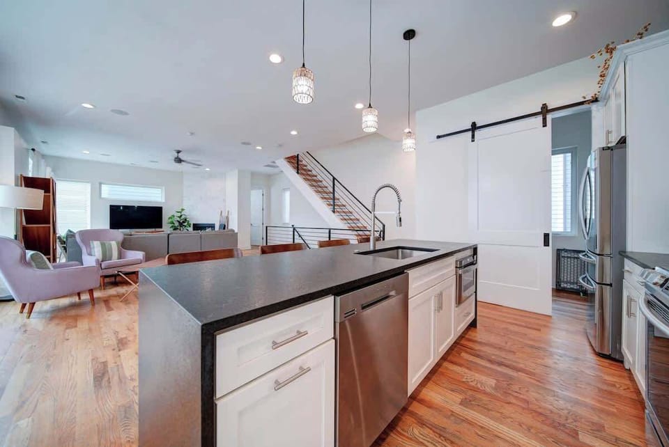Coffee station and kitchen essentials ready for your morning routine.
