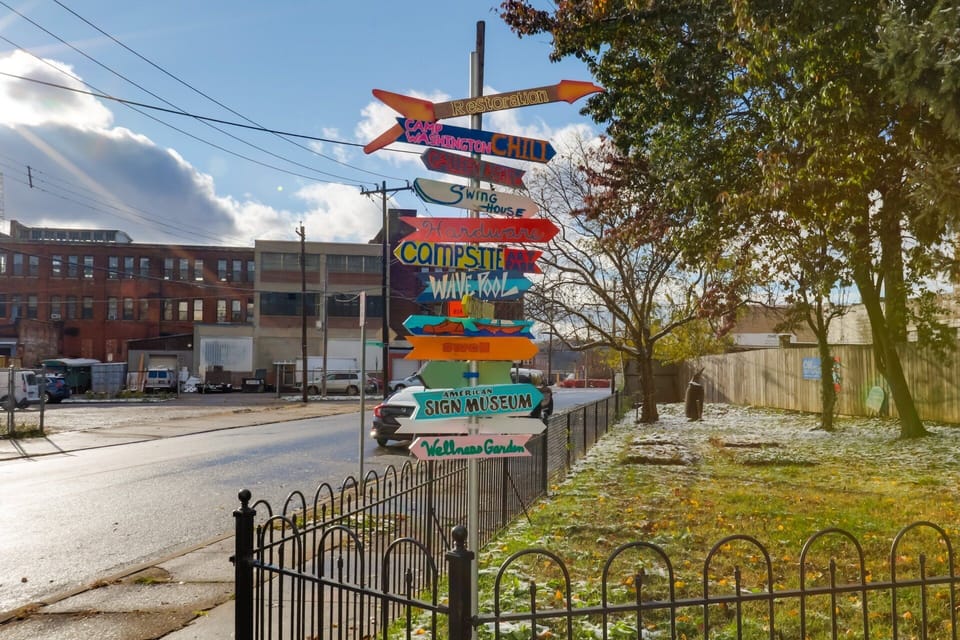 Quirky Neighborhood sign 
