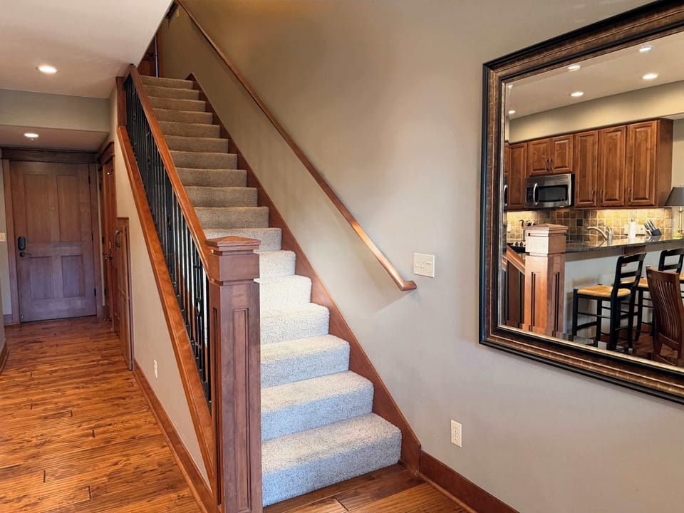 The first floor living space offers  comfortable open concept gathering thoughtfully separated from the second floor bedrooms for added privacy and relaxation.