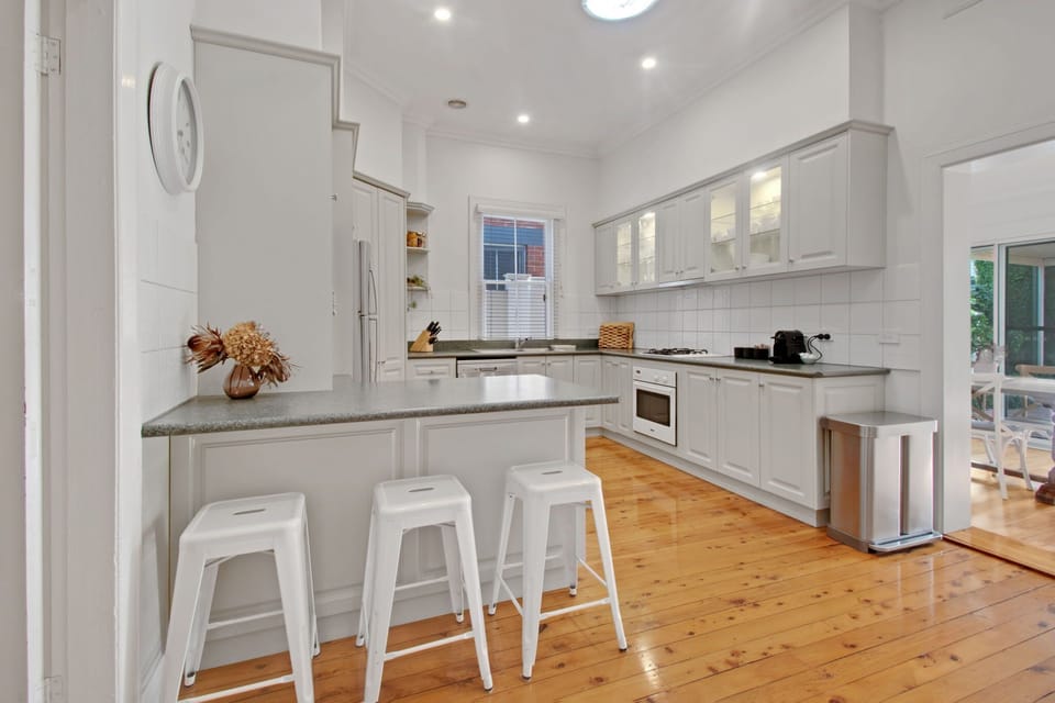 Kitchen + Nespresso Coffee Machine + Breakfast Bar with Stools