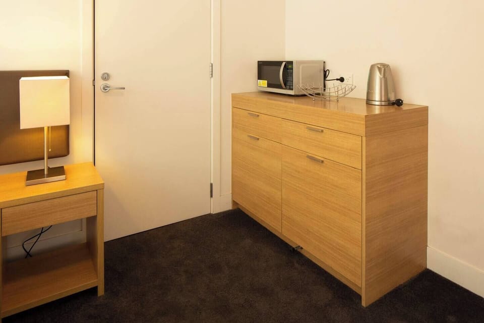Compact setup with essential amenities
