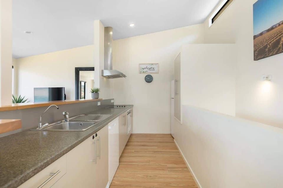 Large open plan galley style kitchen