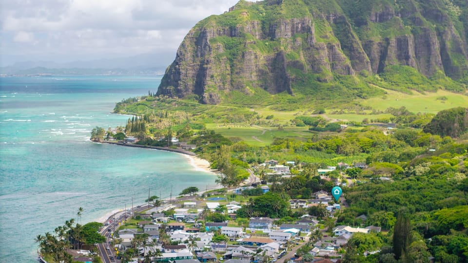 Where the Ko'olau mountains meet the sea