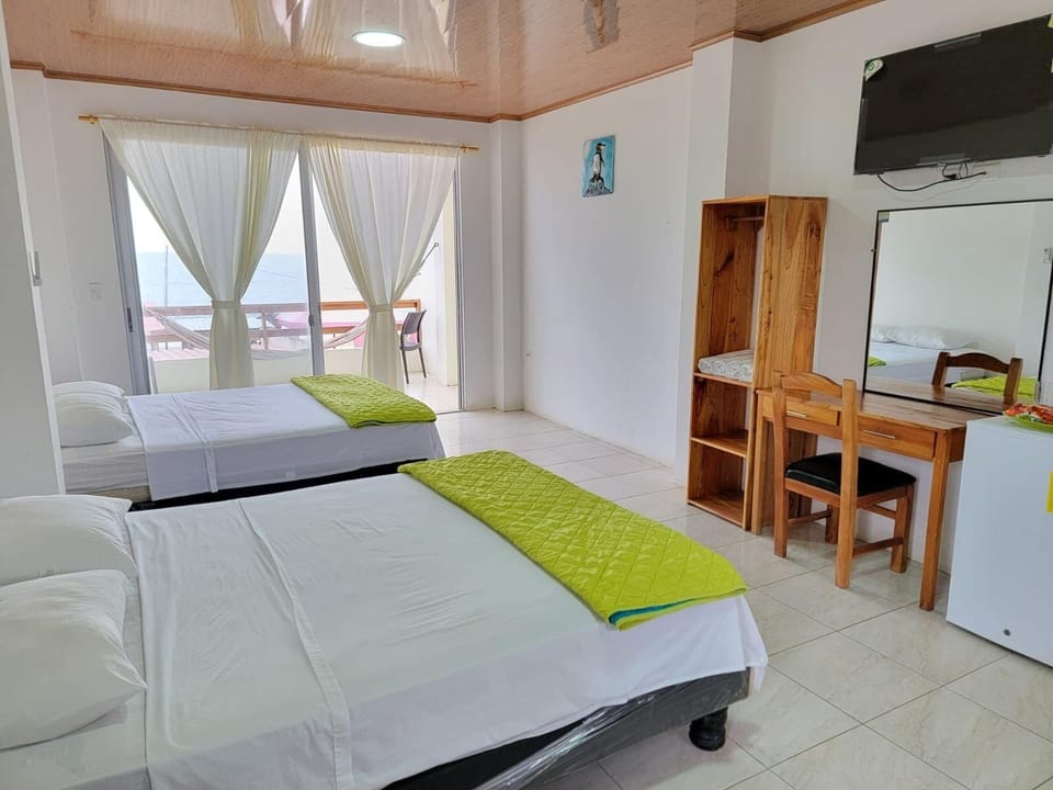 Blackout drapes, WiFi (free), bed sheets