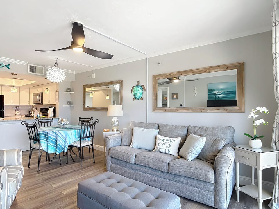 Living room and dinette table