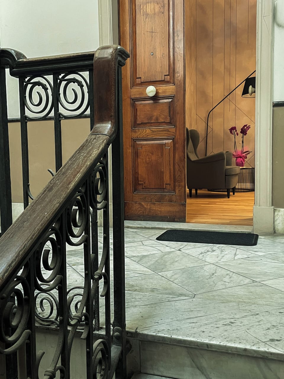 Interior entrance