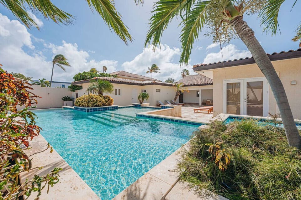 Exclusive villa, stunning pool area view.