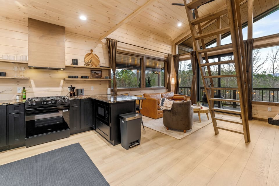 Open and roomy kitchen and living room