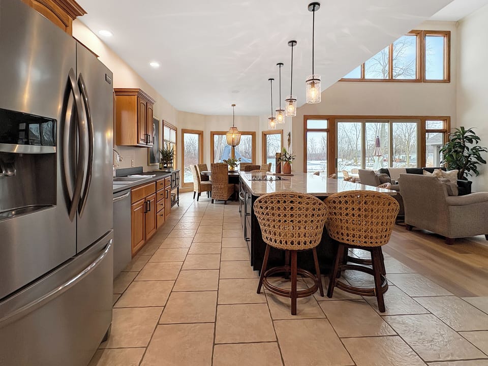 Kitchen with modern appliances, ample counter space, and all cooking essentials.