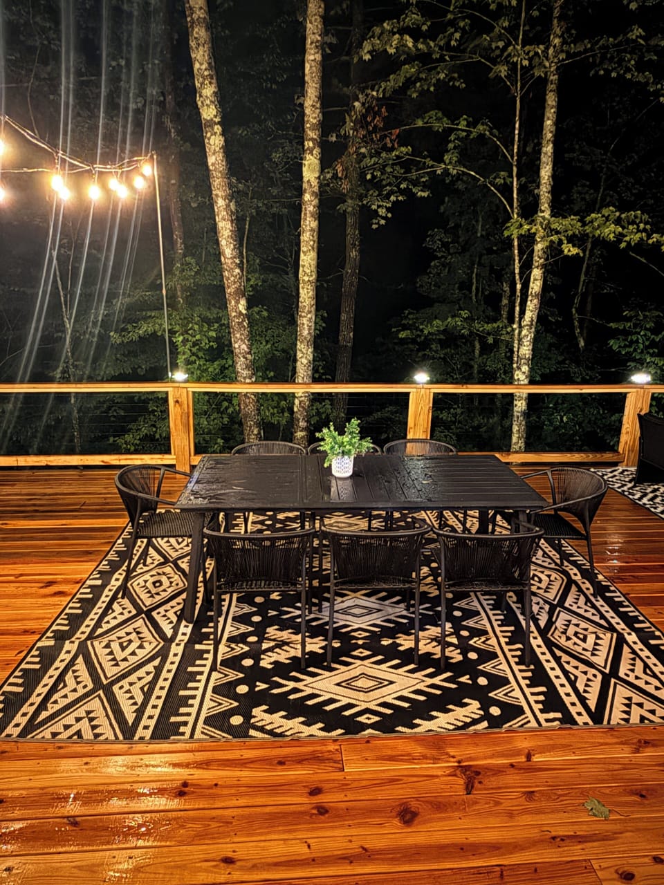 Outdoor dining, games and gathering round the table 
