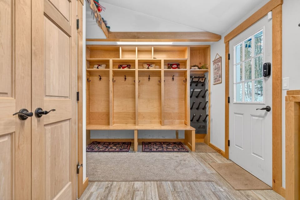 Mudroom | Built In Lockers | Gear Storage | Convenient Exterior Access