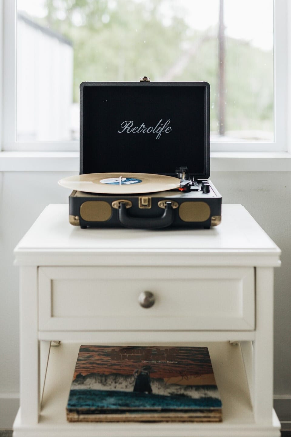 Small vintage collection of vinyl to play on the bluetooth enabled record player
