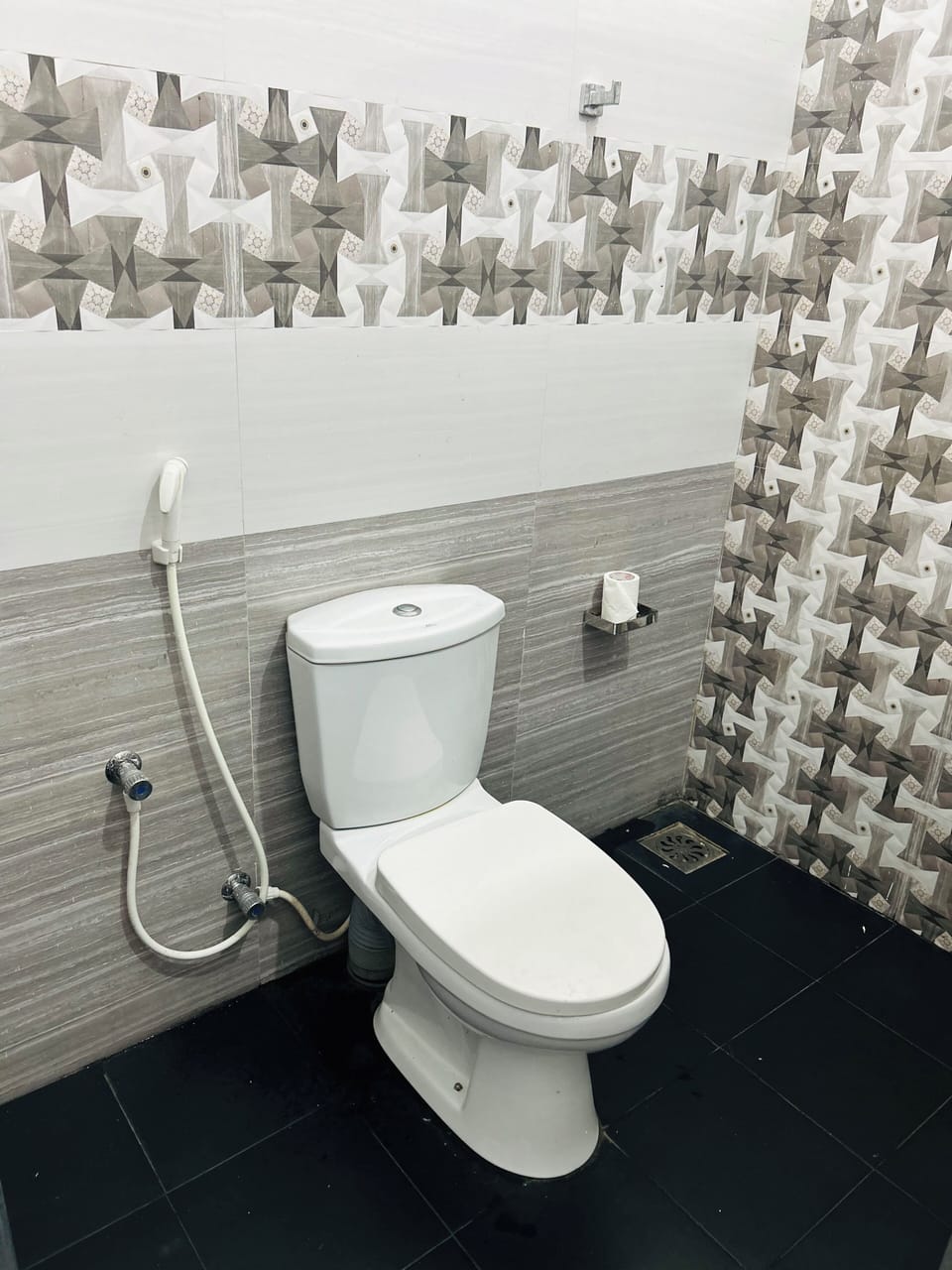 Shower, free toiletries, hair dryer, slippers