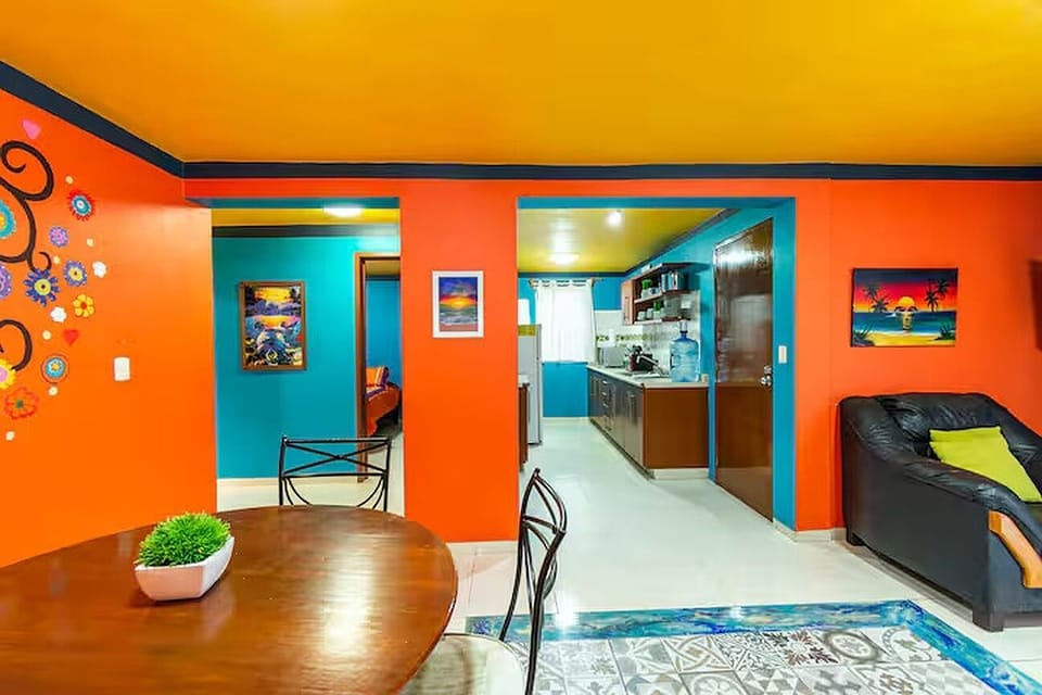 Bright dining space next to the living room