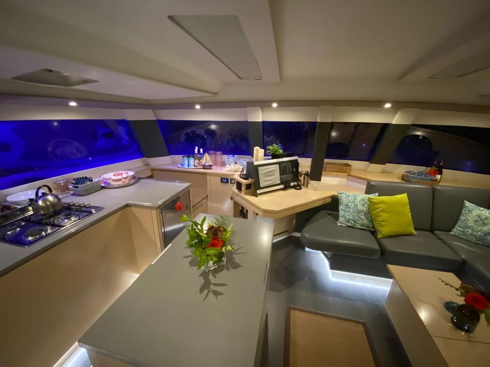 Galley and Salon Lounge