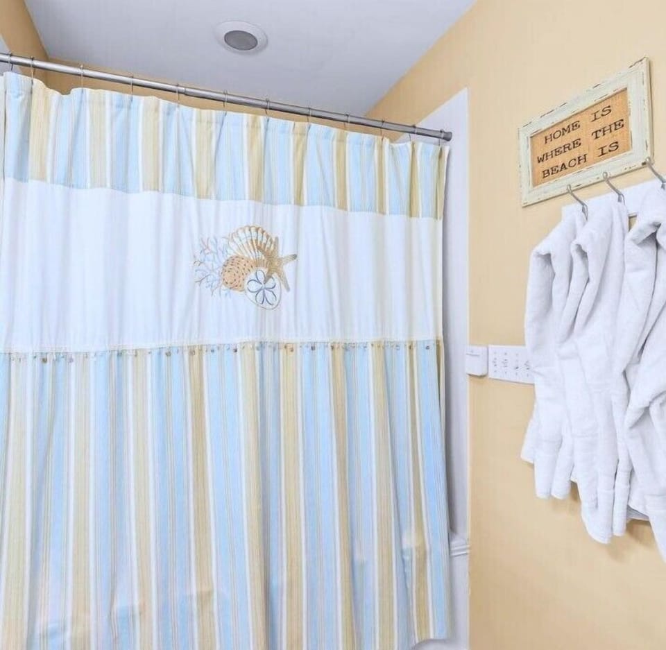 Well-appointed bathroom with everything needed for a seamless stay.