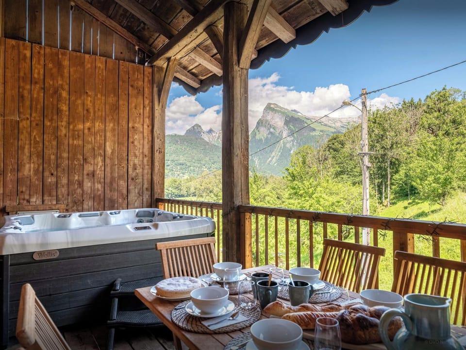 Terrace with jacuzzi & view