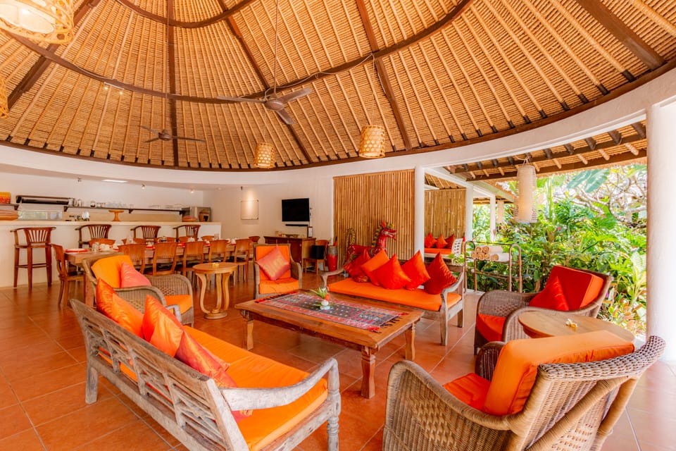 Luxury Villa, Multiple Bedrooms, Pool View, Poolside | Living area | 42-inch flat-screen TV with digital channels, TV, DVD player